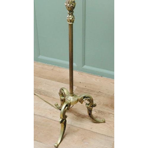 Rococo Brass Candelabra Floor Lamp, 1960 For Sale - Image 6 of 7