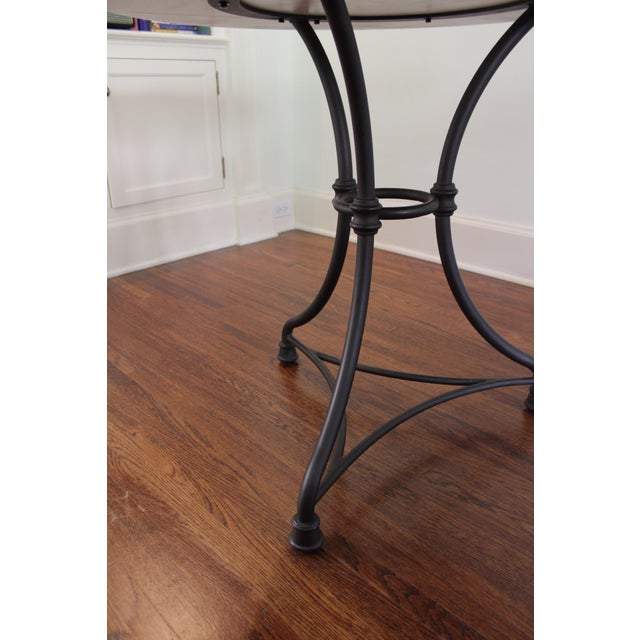 Crate & Barrel French Marble Top Wrought Iron Bistro Table Chairish