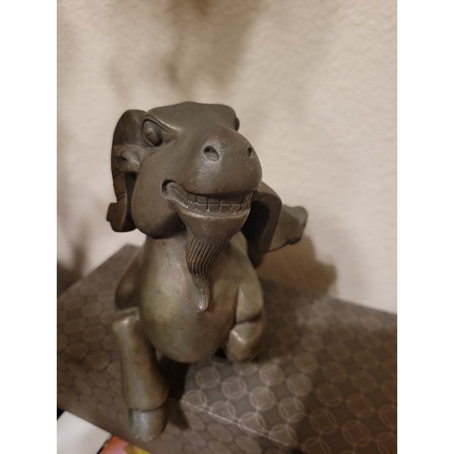 Solid Cast‑metal Ram Sculpture For Sale - Image 12 of 12