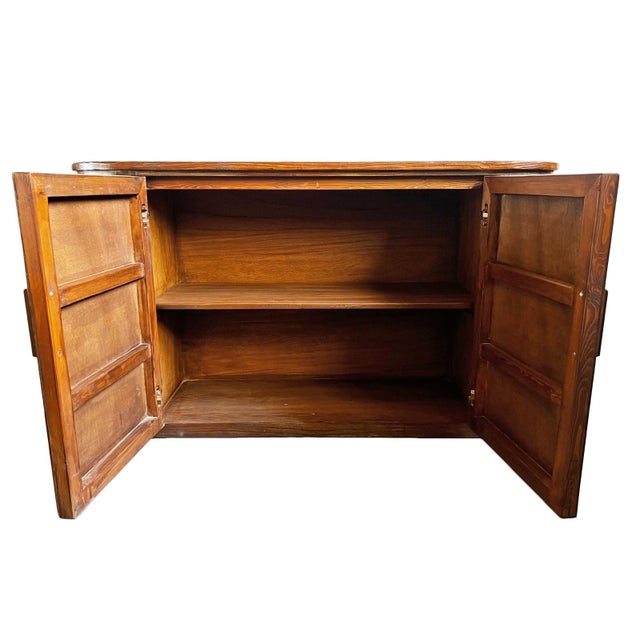 Chestnut Deco Rounded Sideboard Credenza For Sale - Image 4 of 9