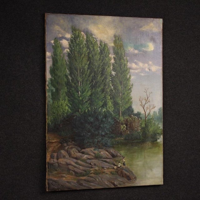 C. Coll, Spanish Landscape, 1883, Oil on Canvas For Sale - Image 10 of 16