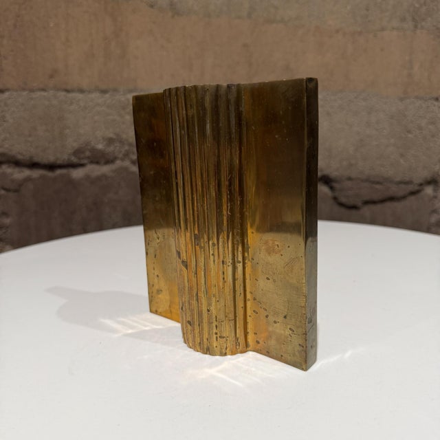 Mid-Century Modern Mid-Century Modern Sculptural Ribbed Vase Object Eduardo Paolozzi Attr For Sale - Image 3 of 10