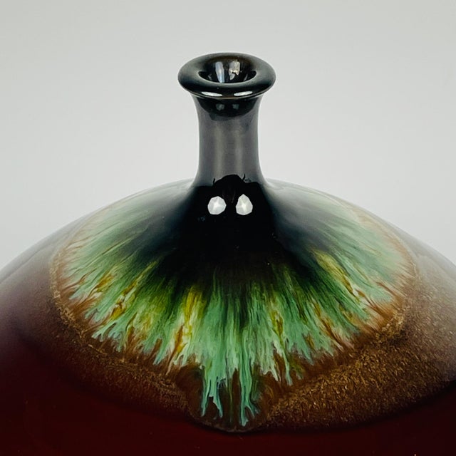 Ceramic Vintage Brown Ceramic Vase by Piqueres, 1970s For Sale - Image 7 of 11