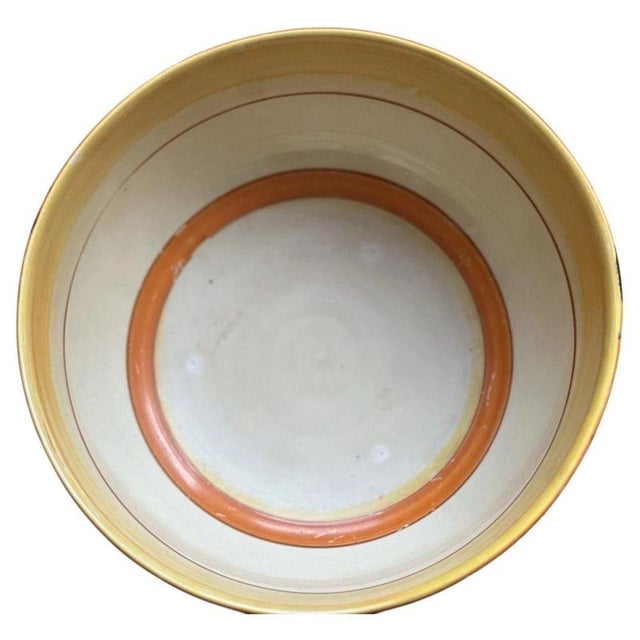 Art Deco Gardenia Fantasque Hand-Painted Ceramic Bowl from Clarice Cliff, 1930s For Sale - Image 3 of 6
