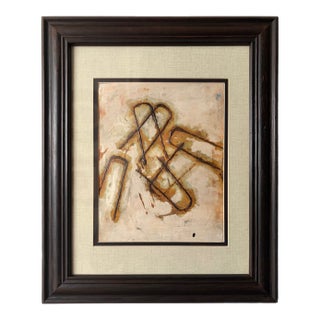 Untitled (Rust Study 2) — Framed Mixed-Media Abstract Framed For Sale