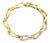 John Hardy Modern Diamond 18k Gold Fish Bone Flex Link Bracelet For Sale