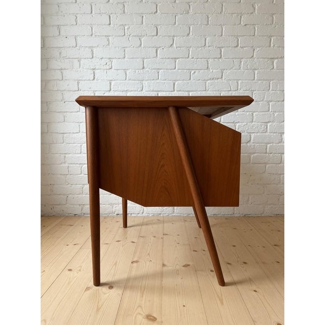 Mid-Century Modern Teak Desk by Gunnar Nielsen for Tibergaard, 1960s For Sale - Image 3 of 11