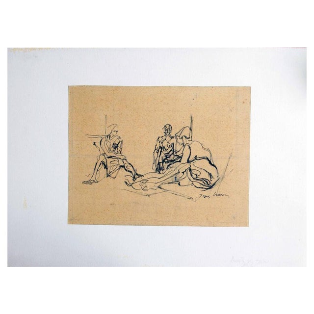 Jacques Villon, Avant le Bain, Drawing, 1926 For Sale