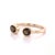 Contemporary Smoky Quartz Toi Et Moi Ring | Double Stone Open Ring | Brown Gemstone Ring | Minimalist Cuff Stacking Ring Us 7 For Sale - Image 3 of 3