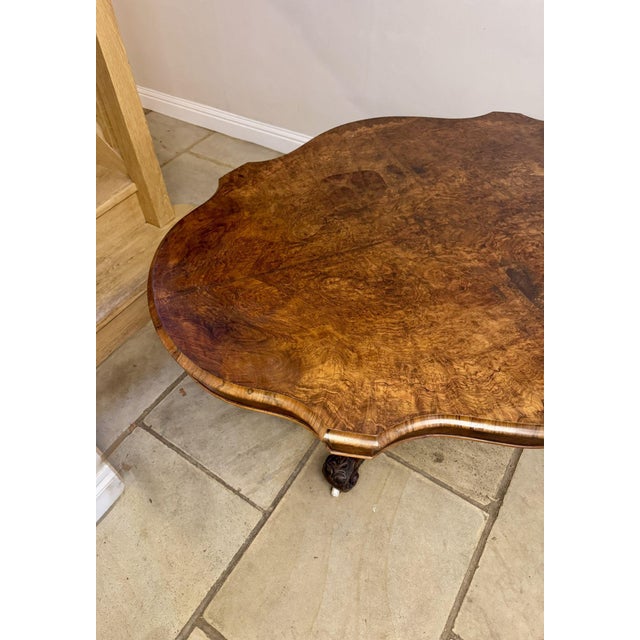 Antique Victorian Burr Walnut Table, 1860 For Sale - Image 3 of 7