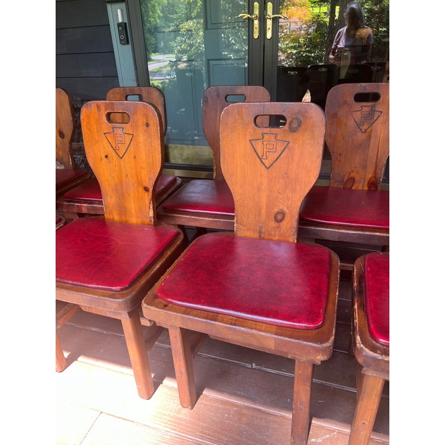 Set of Eight Restaurant Dining Chairs With Branded Keystone “P”, C. 1940, Berks County Provenance For Sale - Image 15 of 18