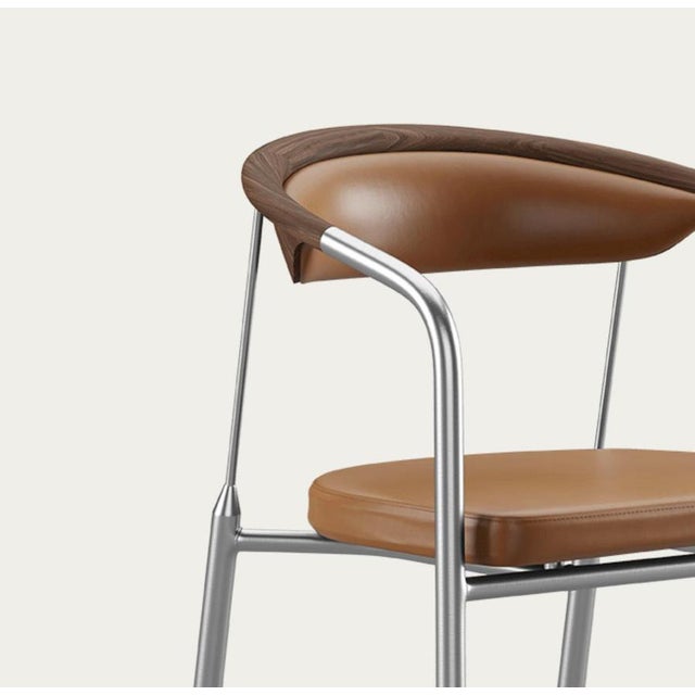 Not Yet Made - Made To Order Chairman Chair in Walnut with Upholstery in Cognac by Henrik Tengler for One Collection For Sale - Image 5 of 15