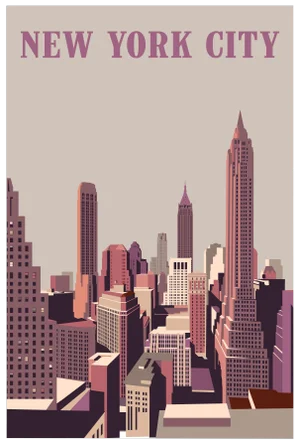 2019 Contemporary Travel Poster - Pascal Blanchet - New York City