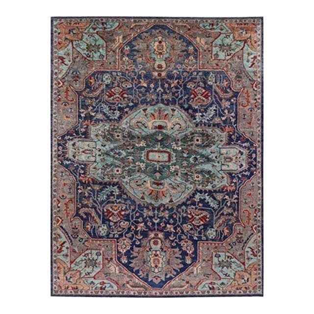 Handmade Traditional Design Wool Rug. 10'01" X 13'05" For Sale