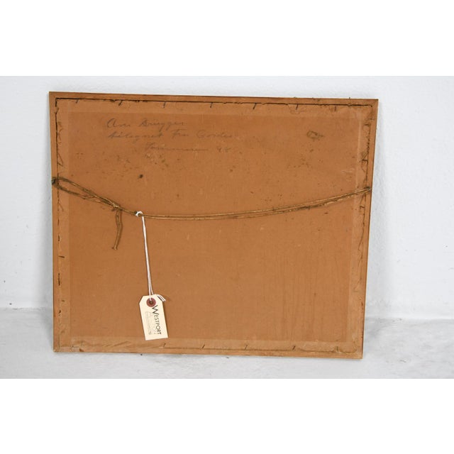 Scandinavian Landscape Watercolor, 1948 For Sale - Image 4 of 4