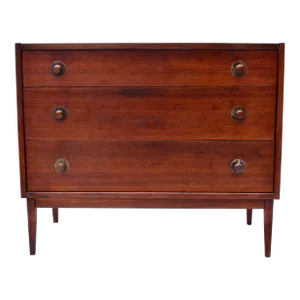 Mid Century Walnut Bachelor’s Chest by Jack Cartwright for Founder’s Furniture