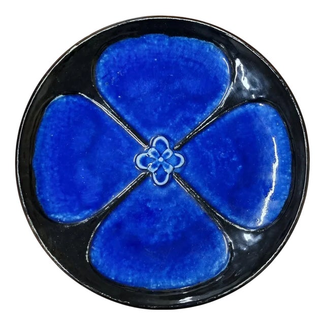Large Scandinavian Modern Decorative Plate by Sylvia Leuchovius for Rörstrand, 1950s For Sale
