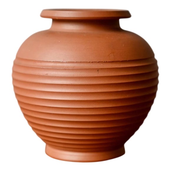 Vintage Brutalist Terracotta Vase from Alfred Krupp, 1970s For Sale