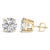 Contemporary 14K Yellow Gold 4.0 Cttw Round Lab Grown Diamond Solitaire Stud Earrings with Screw Backs, A Pair For Sale - Image 3 of 5