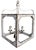 Nadia Cube Petite Chandelier With Gilded Ash Patina – 14" Lantern For Sale In Austin - Image 6 of 10
