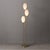 Willows Accent Floor Lamp, Weathered Brass, Opal Glass, Foot Dimmer For Sale In Los Angeles - Image 6 of 6