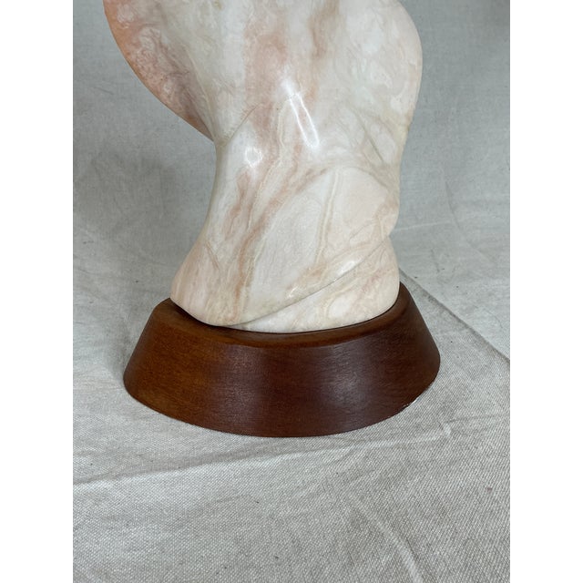 Native American Art 1990s Native American Carved Stone Alabaster Sculpture by Artist Elk Woman For Sale - Image 4 of 7