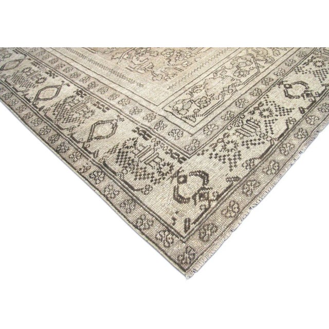 Traditional 1960s Turkish Oushak Rug For Sale - Image 3 of 6