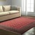 Ruby Red 4x6 Rustic Nina Coral Traditional Geometric Nan Carpet Rug For Sale - Image 8 of 8