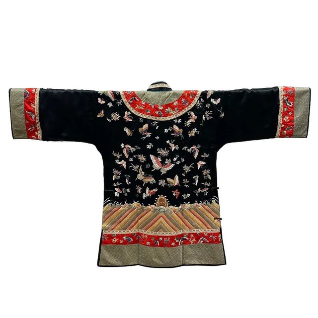 Mid-20th Century Chinese Hand Embroidered Jacket, Gua Zi