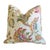 2020s Colorful Botanical Floral Linen & Velvet Feather/Down Pillow For Sale - Image 5 of 5