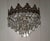 Vintage Wall Lamp with Brass Frame and Glass Pendants, 1970s For Sale - Image 4 of 8