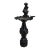Antique Figural Cherub & Seashell Cast Iron Garden Birdbath C1920 For Sale