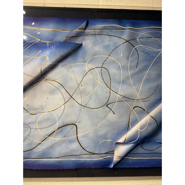 Large Scale Abstract Acylic on Paper Art Encased in Plexiglass, Signed by Artist For Sale - Image 10 of 17