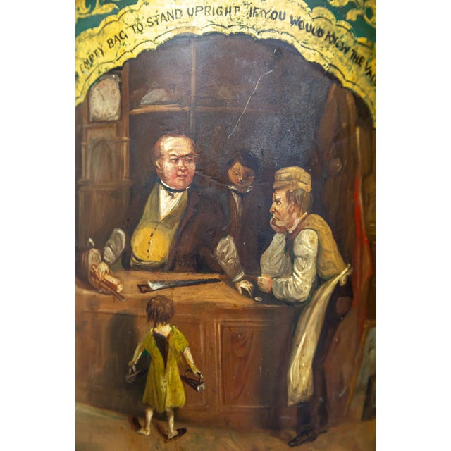 Late 19th Century Large Green Hand-Painted English Tea Canister Lamps - a Pair For Sale - Image 10 of 11