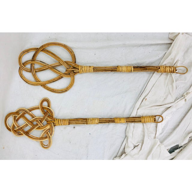 Pair Antique Bent Bamboo Rug Beaters Chairish