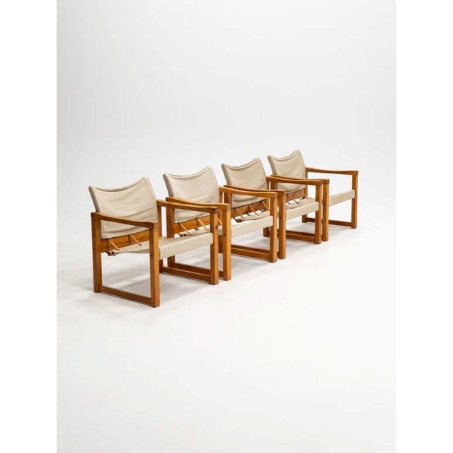 Wood Mid-Century Modern Model Diana Armchairs by Karin Mobring for Ikea, Sweden, 1970s, Set of 4 For Sale - Image 7 of 18