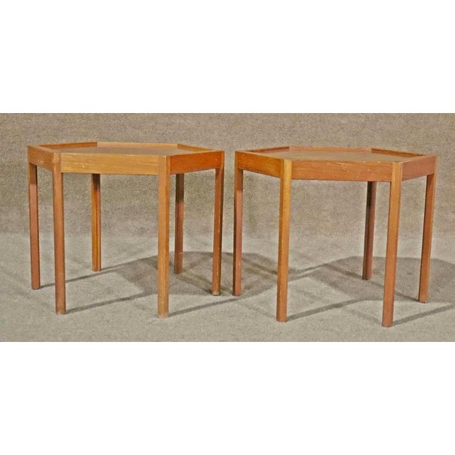 Mid-Century Modern Mid 20th Century Mid-Century Hexagon Tables - 2 Pieces For Sale - Image 3 of 6
