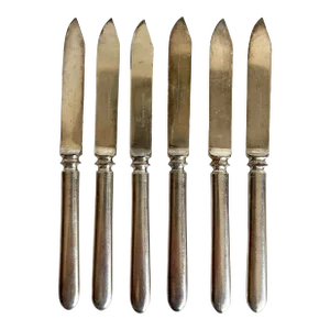 Set of 6 Reed & Barton Silver-Plated Appetizer Knives