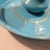Beautiful PV blue opaline glass vase and matching plate // rare gold stars // Portieux Vallerysthal // french blue // vintage glassware // For Sale - Image 10 of 10