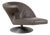Parabolica Leather Armchair in Grey with Swivel Function by Leolux For Sale