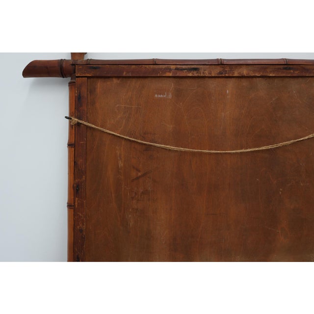 20th Century Rectangular Faux Bamboo Wall Mirror, France, 1960s For Sale - Image 10 of 12