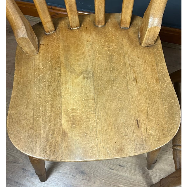 Vintage Beech Farmhouse Dining Chairs, 1950s, Set of 2 For Sale - Image 10 of 18