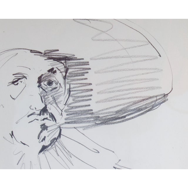 Portraiture Graphite Portrait Drawing of a Gentleman by James L. Bruch For Sale - Image 3 of 7