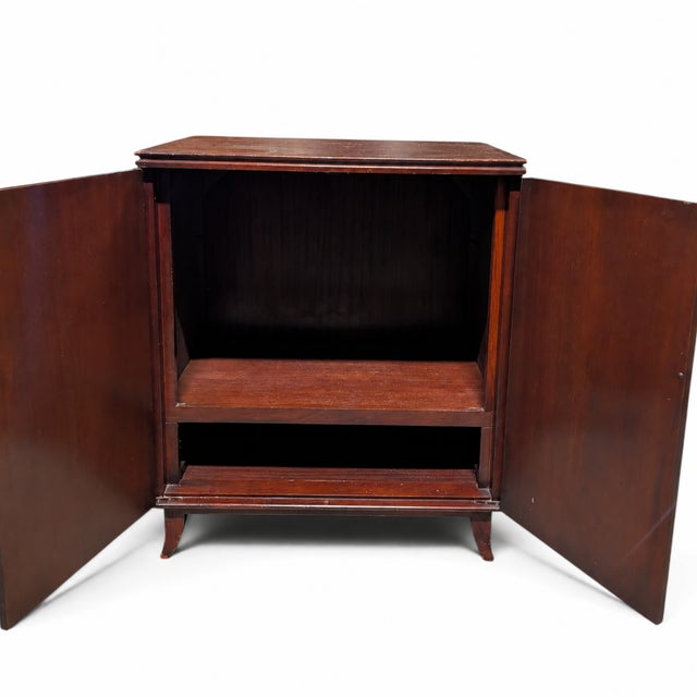 Vintage Flame Mahogany Two-Door Storage Cabinet For Sale - Image 12 of 12