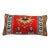 Vibrant Red and Blue Large Vintage Turkish Bolster Size Rug Pillow For Sale