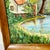 1983 Vintage Impressionist Boho Chic Original Oil Painting, Lake House by Donna Semm For Sale - Image 13 of 14