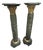 Pair of Antique French Green Marble & Gilt Bronze Pedestals 44" For Sale