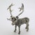 Metal Large Vintage Italian Handmade Genuine Silver Stag Deer Figurine by Mario Cerreti, 1960s For Sale - Image 7 of 16