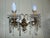 Antique Brass and Crystal Double Sconce For Sale - Image 10 of 10
