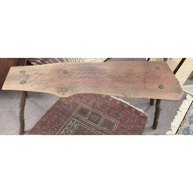 Handcrafted Live Edge Wood Table or Bench For Sale - Image 9 of 12